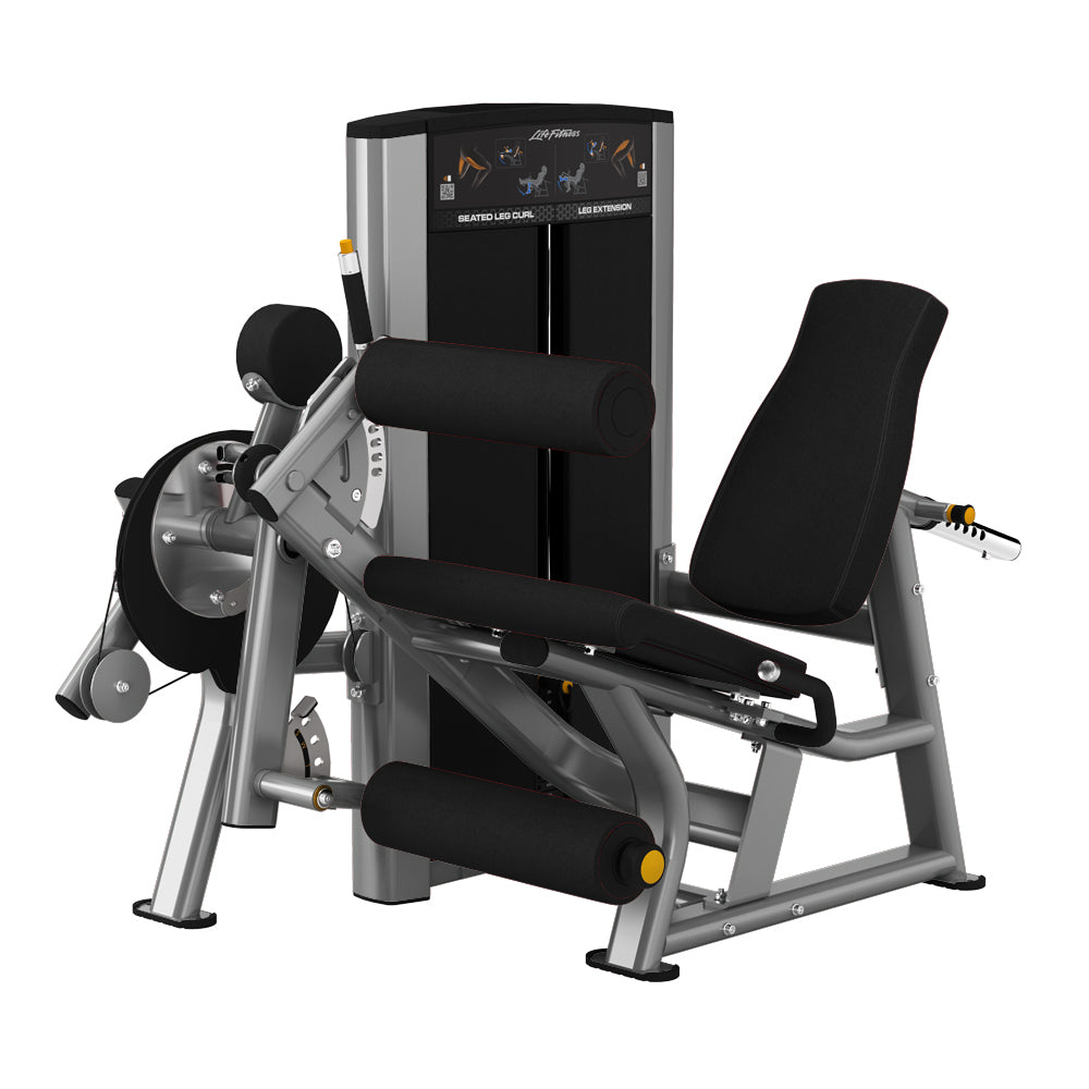 Axiom Series Seated Leg Curl / Extension - platinum frame, black upholstery