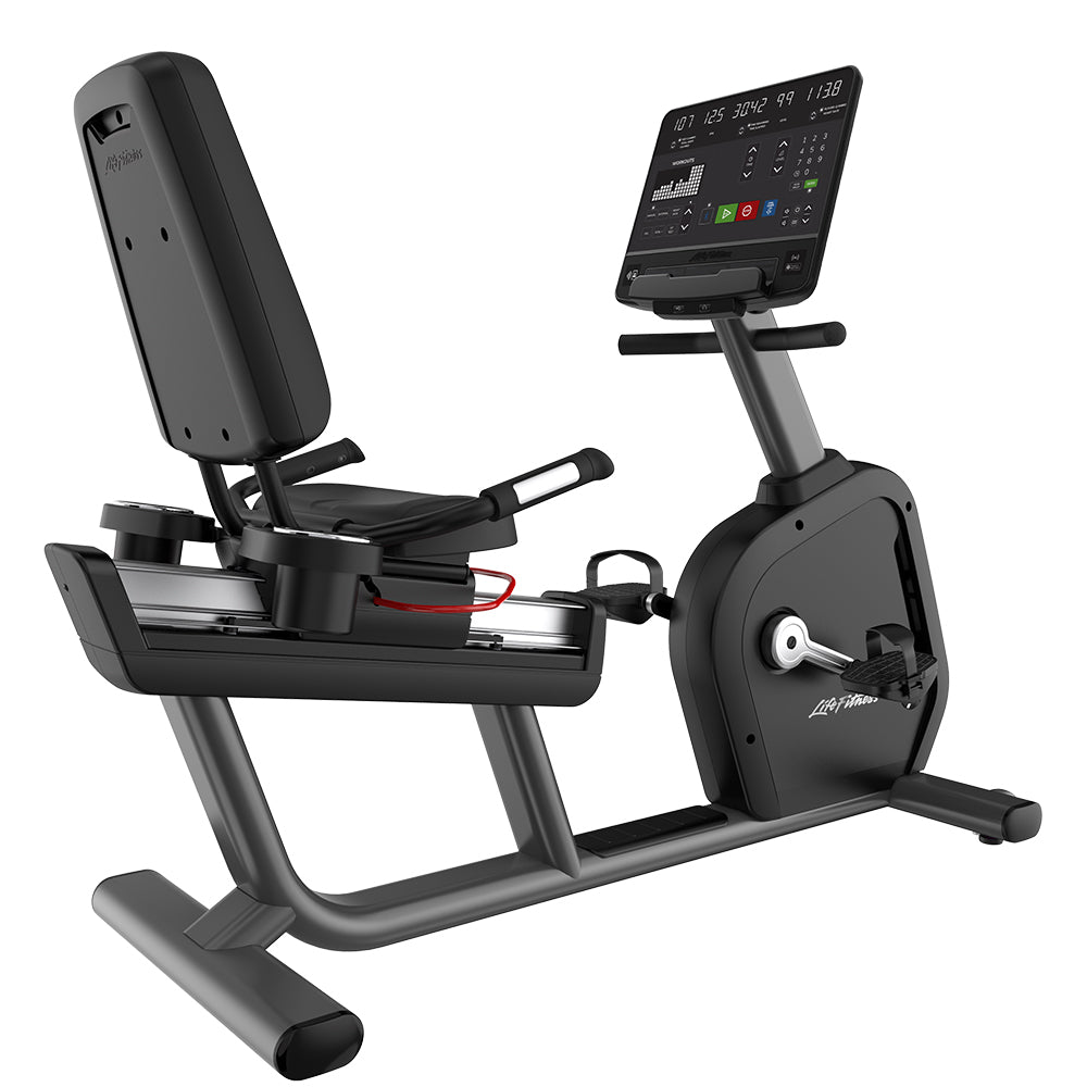 Life Fitness Club Series+ Recumbent Bike, Titanium - SL Console