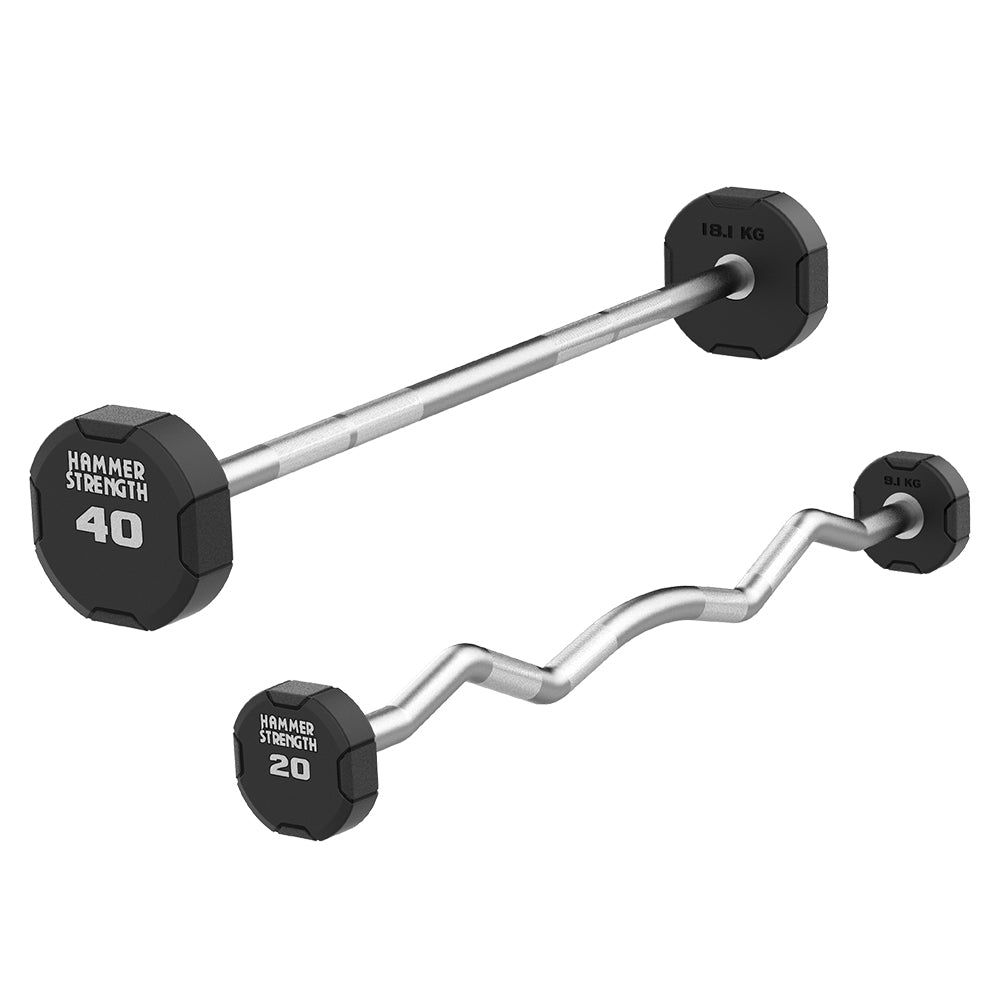 Hammer Strength 4-Sided Urethane Fixed Barbells Life Fitness Shop