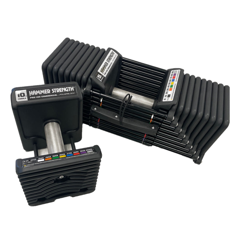 Hammer Strength PRO 100 Adjustable Dumbbells Commercial Life