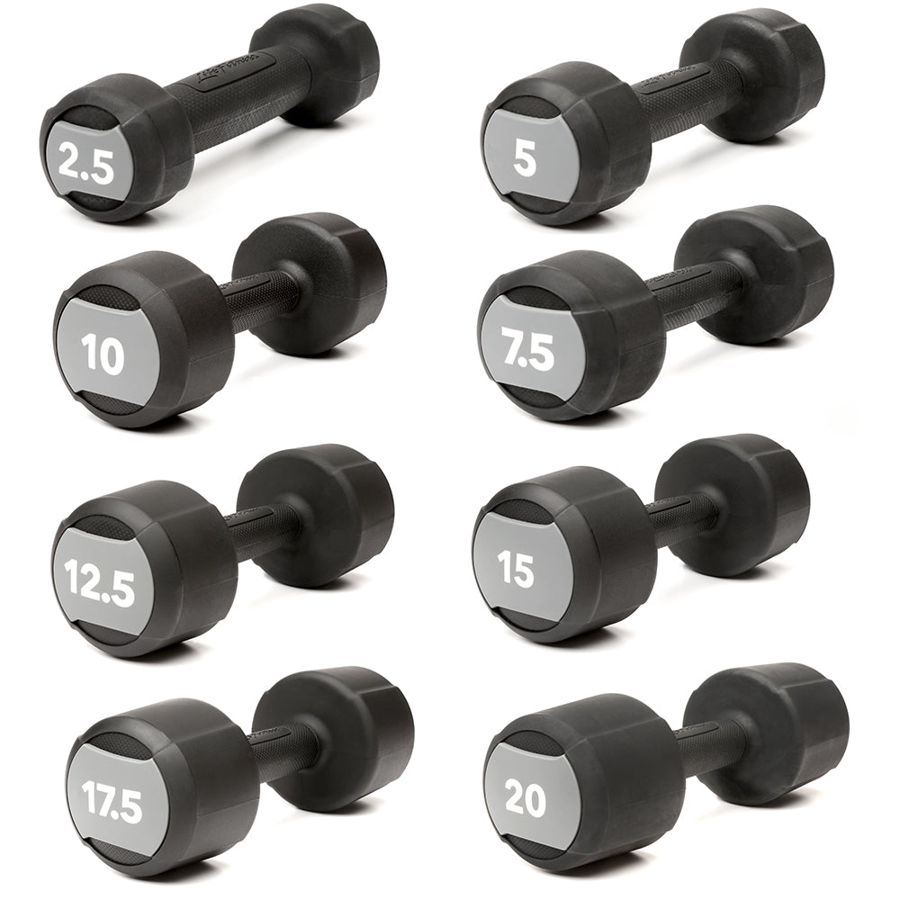 Urethane dumbbell set with rack sale