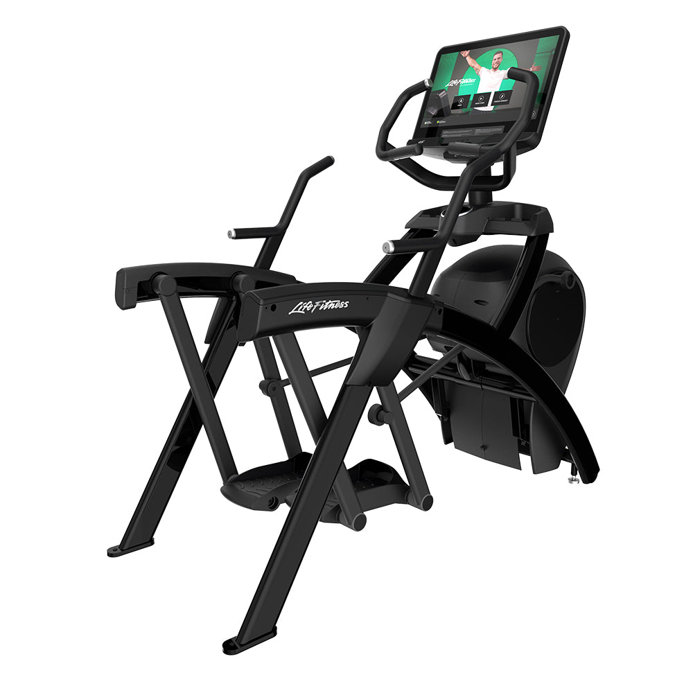 Lower Body Arc Trainer with SE4 touchscreen console, black onyx frame
