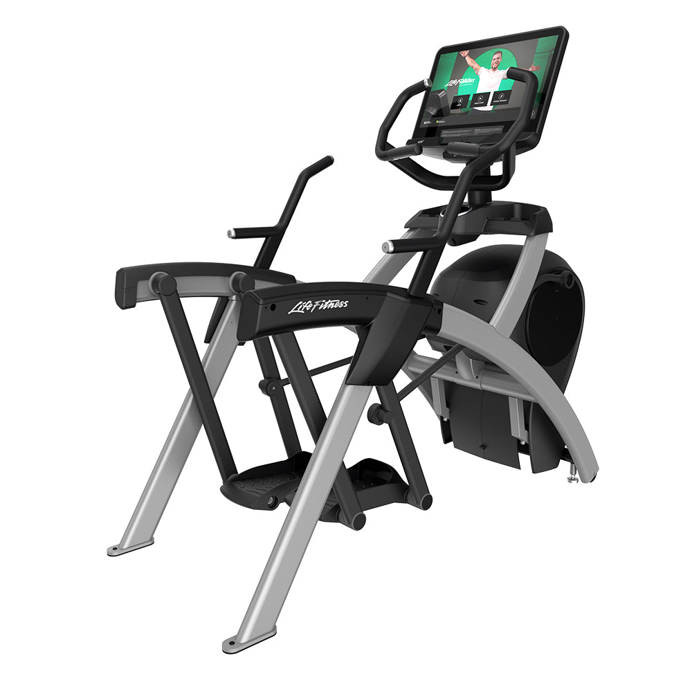 Lower Body Arc Trainer with SE4 touchscreen console, arctic silver frame