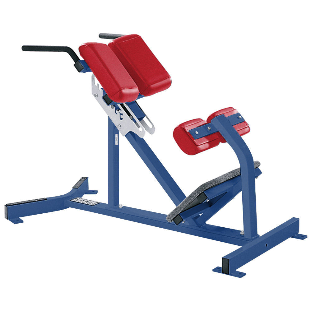 Hammer Strength Back Extension - Blue frame, red upholstery