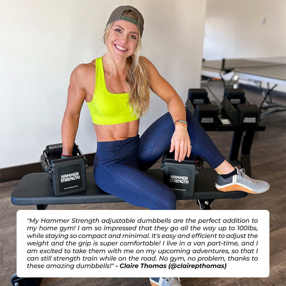 Claire Thomas Review of PRO 100 Adjustable Dumbbells