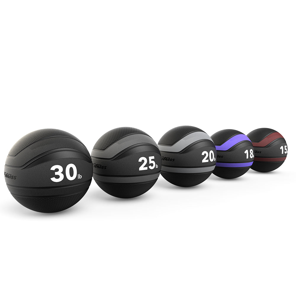 Life Fitness Medicine Balls, in order: 30LB, 25LB, 20LB, 18LB, 15LB