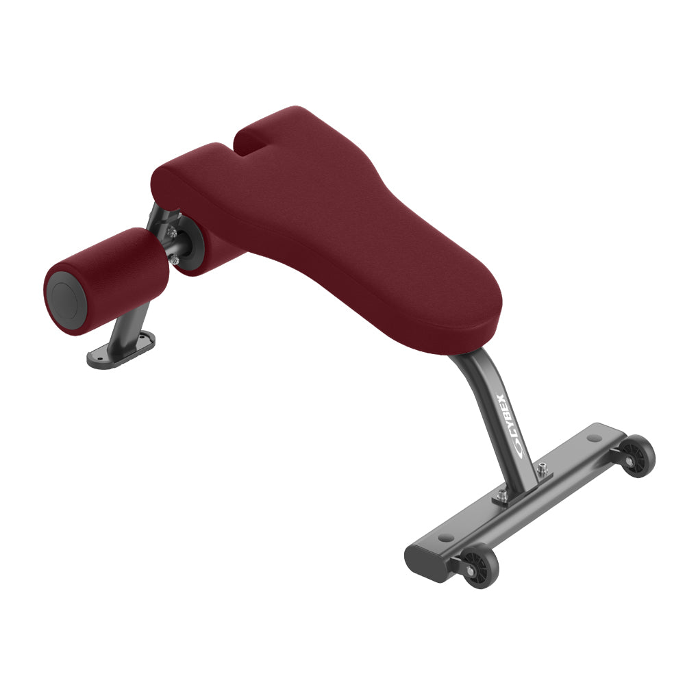 Cybex abdominal bench - charcoal frame, cranberry upholstery