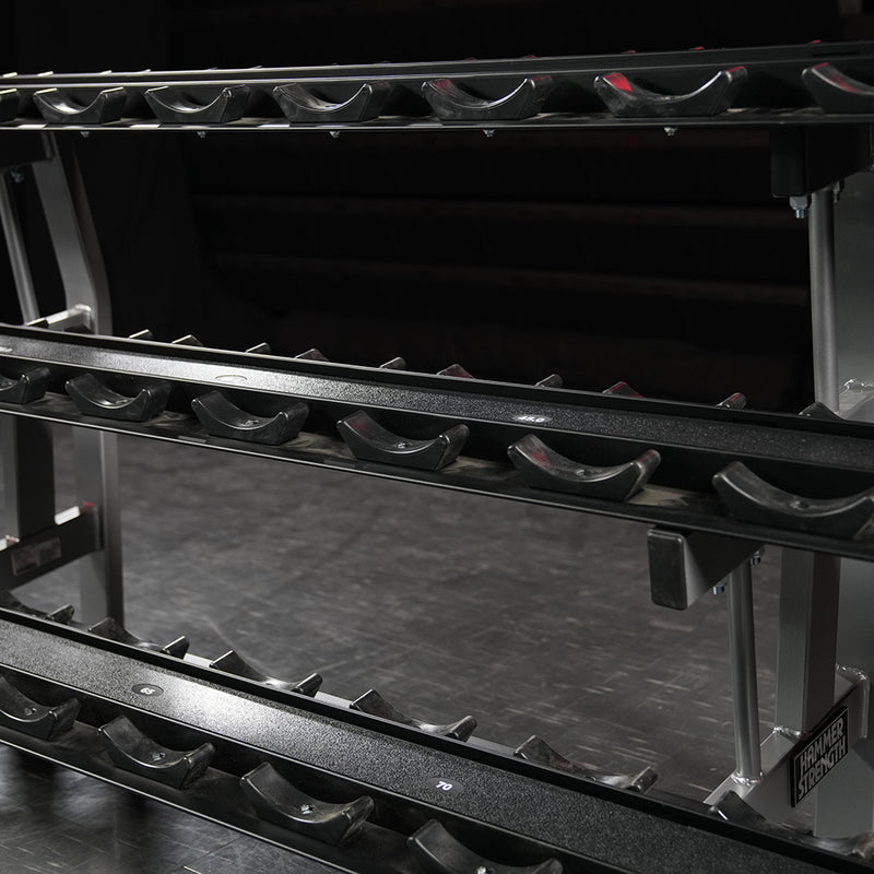 Hammer Strength Three Tier Dumbbell Rack | Life Fitness Shop