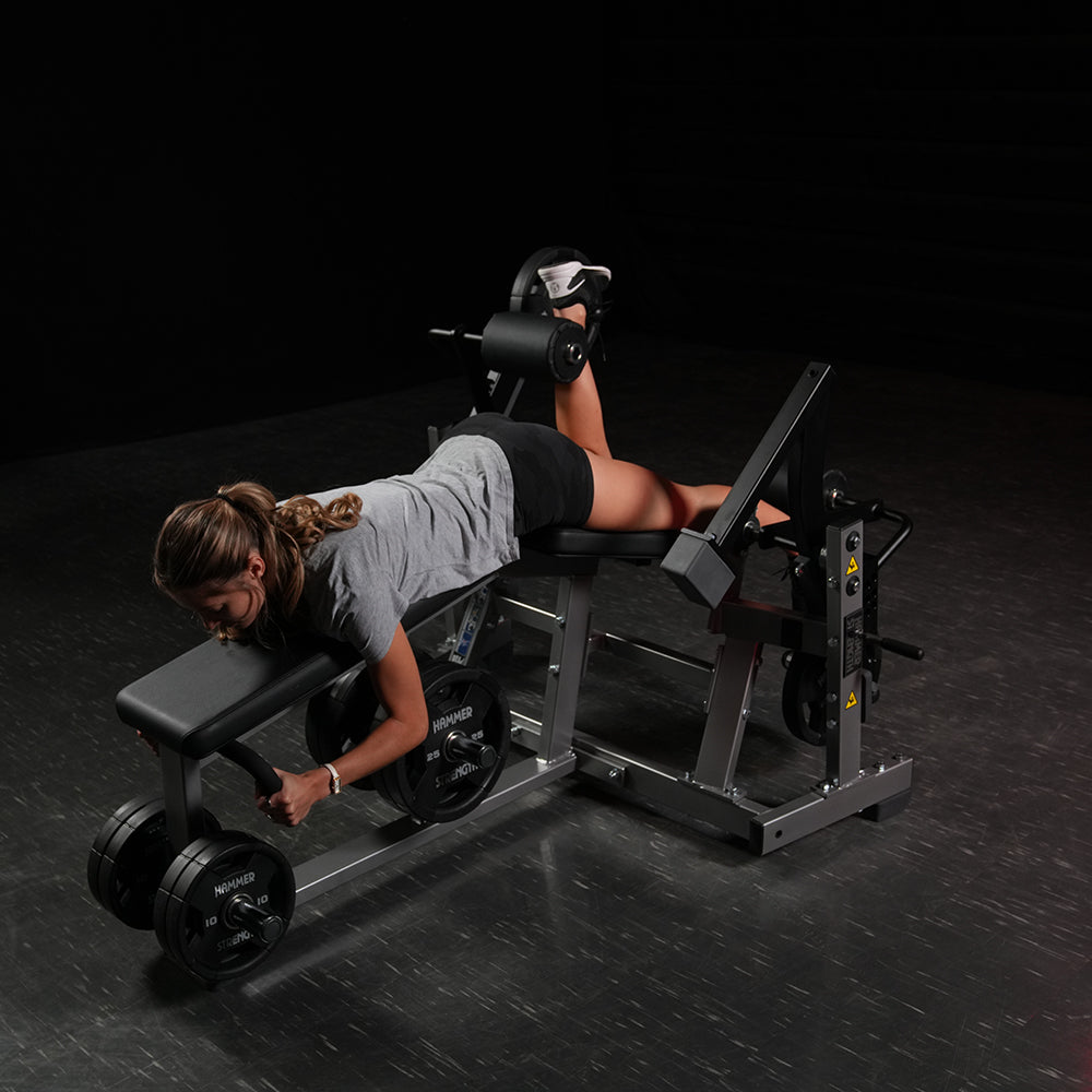 Hammer Strength Plate-Loaded Iso-Lateral Leg Curl Hammer Strength Plate-Loaded Iso-Lateral Leg Curl