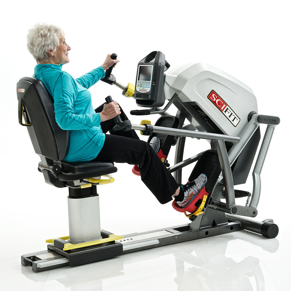 Woman on StepOne exerciser