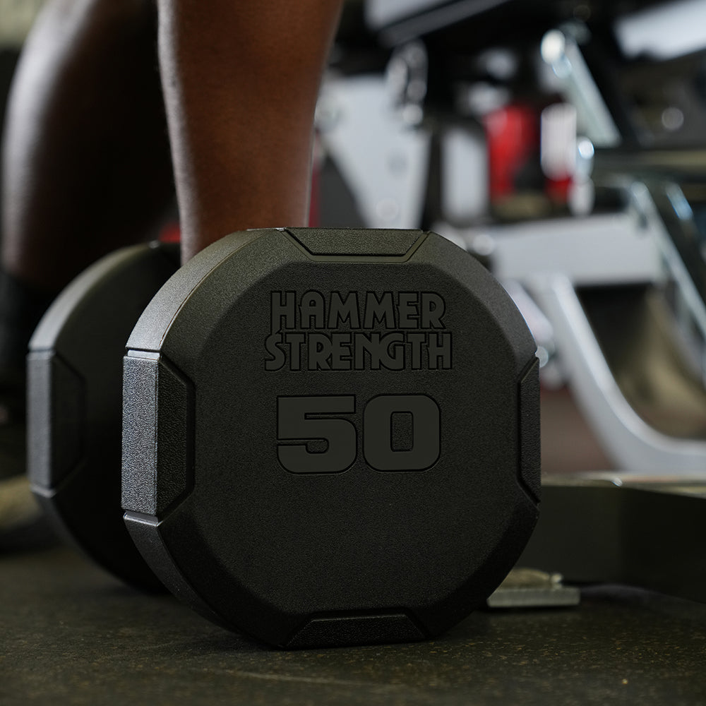 Hammer Strength 4-Sided Rubber Dumbbells