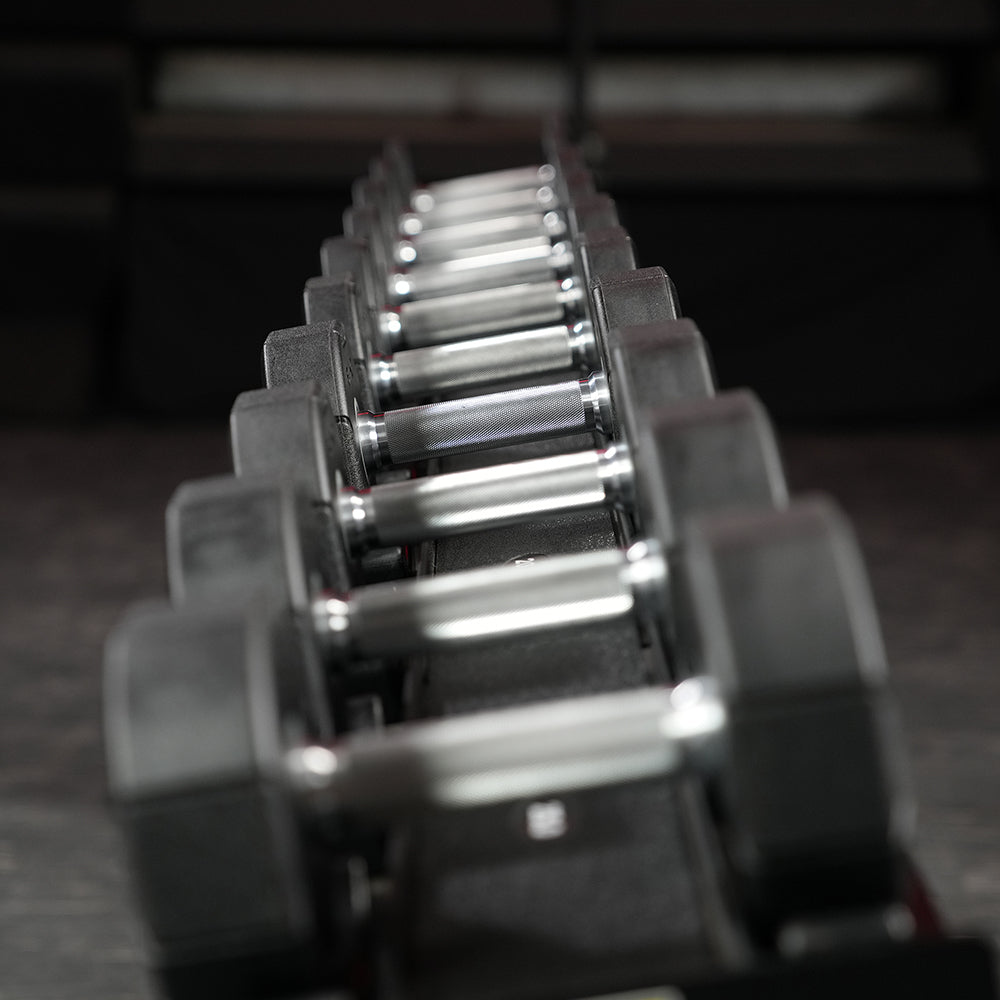 Hammer Strength 4-Sided Rubber Dumbbells