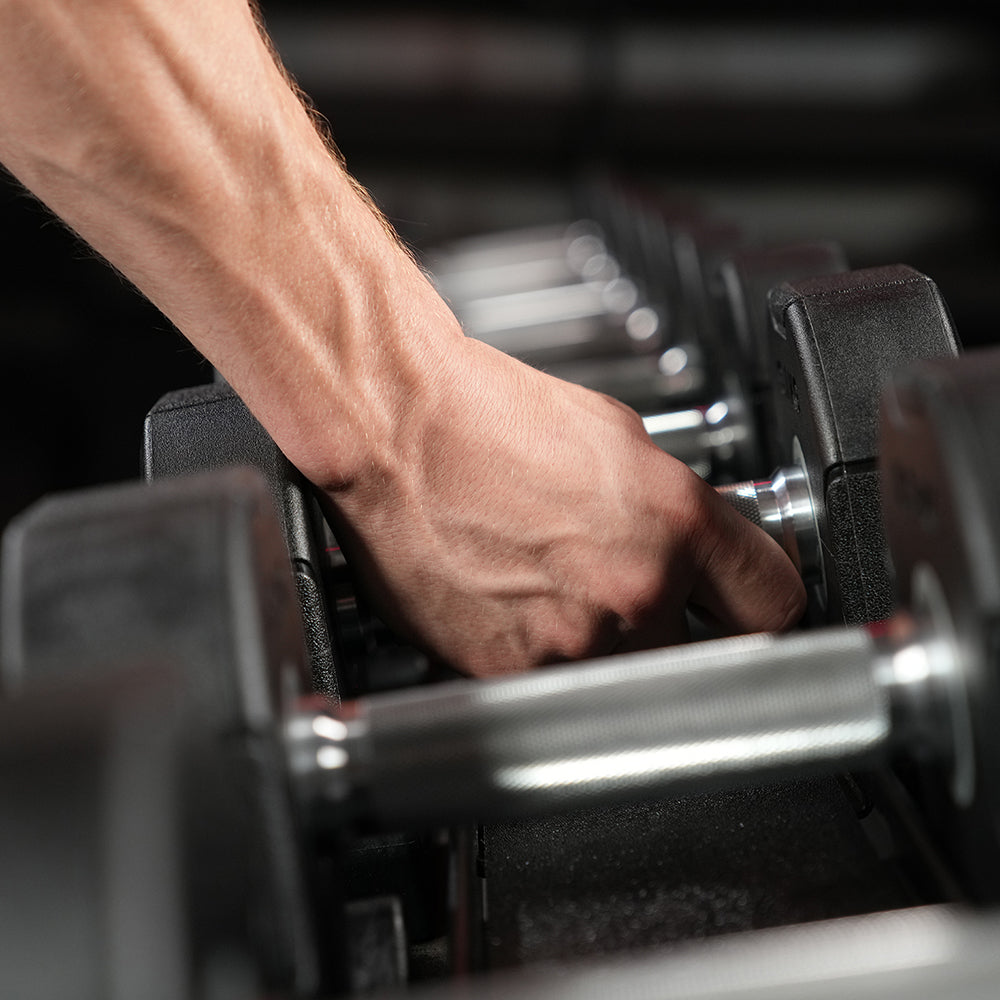 Hammer Strength 4-Sided Rubber Dumbbells