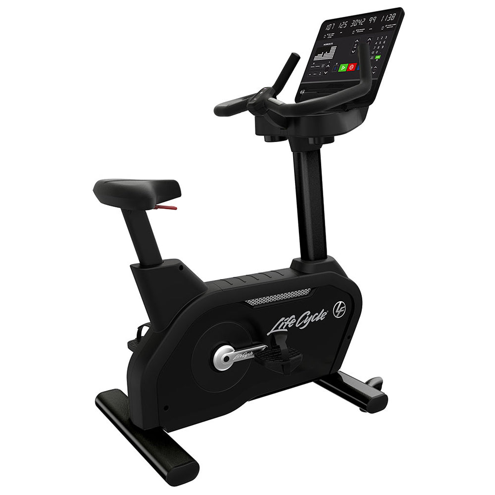 Integrity Lifecycle Upright Exercise Bike with SL Console- Outlet, black frame color