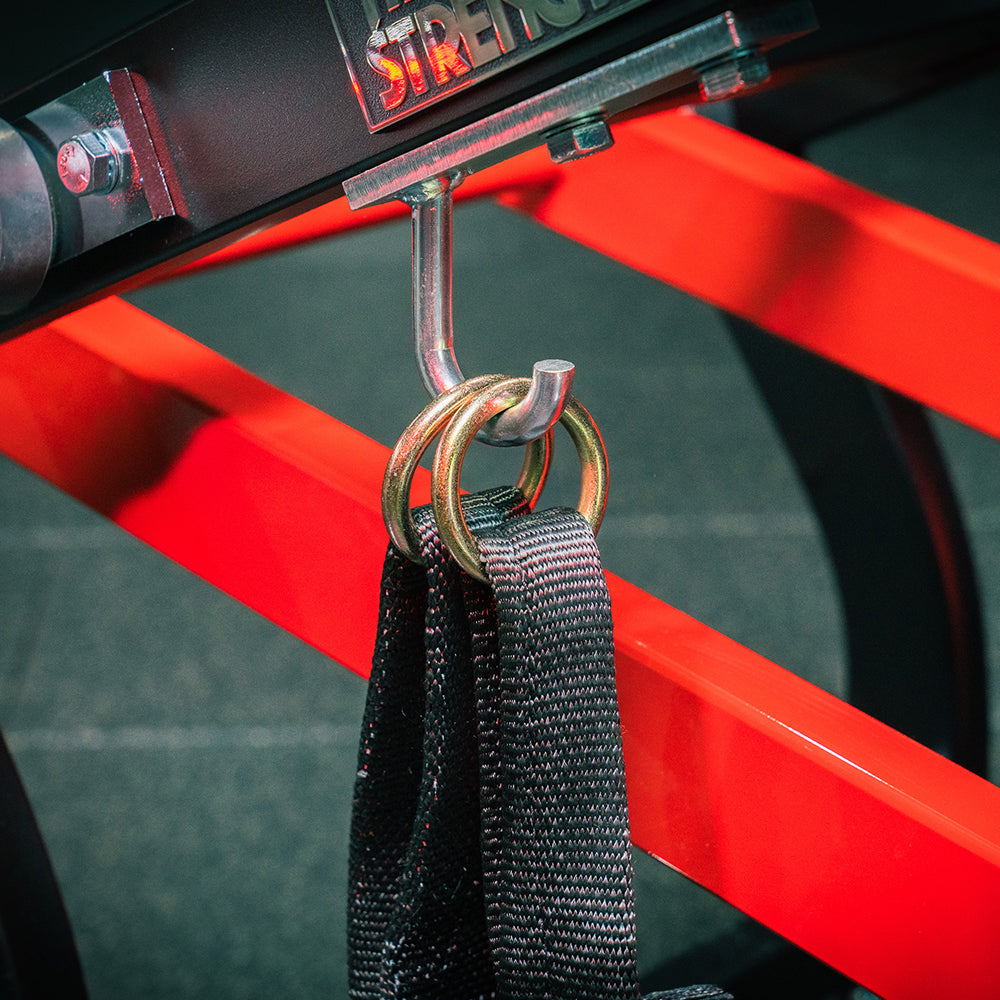 Accessory hooks on Hammer Strength machine