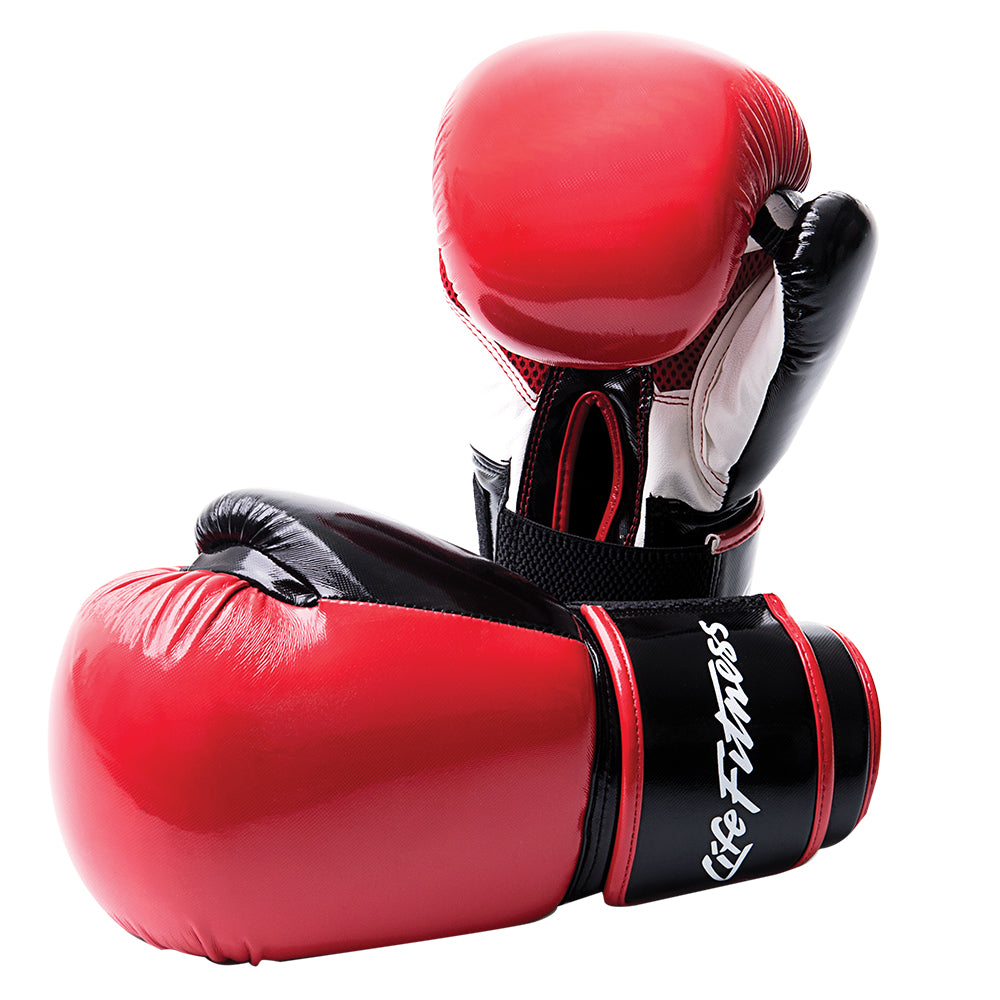 Life Fitness Bag Gloves - pair, red and black