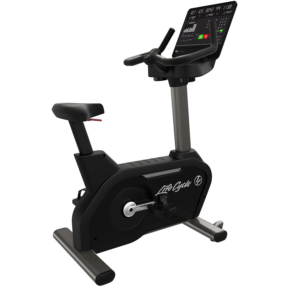 Integrity Lifecycle Upright Exercise Bike with SL Console- Outlet, titanium frame color