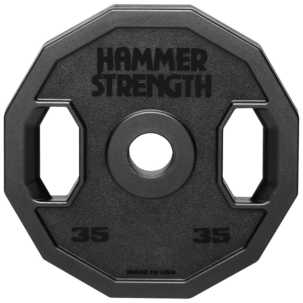 Hammer Strength Urethane 12-Sided Olympic Plates- 35 lbs