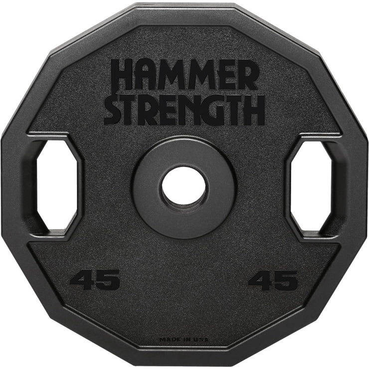 Hammer Strength Urethane 12-Sided Olympic Plates- 45 lbs