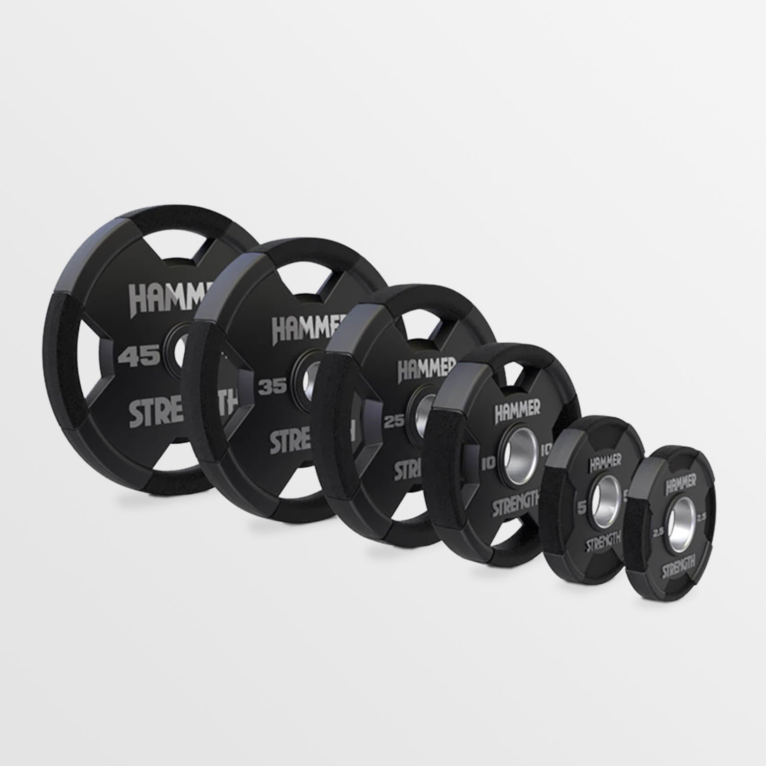 Hammer Strength Urethane Round Olympic Plates Life Fitness Shop