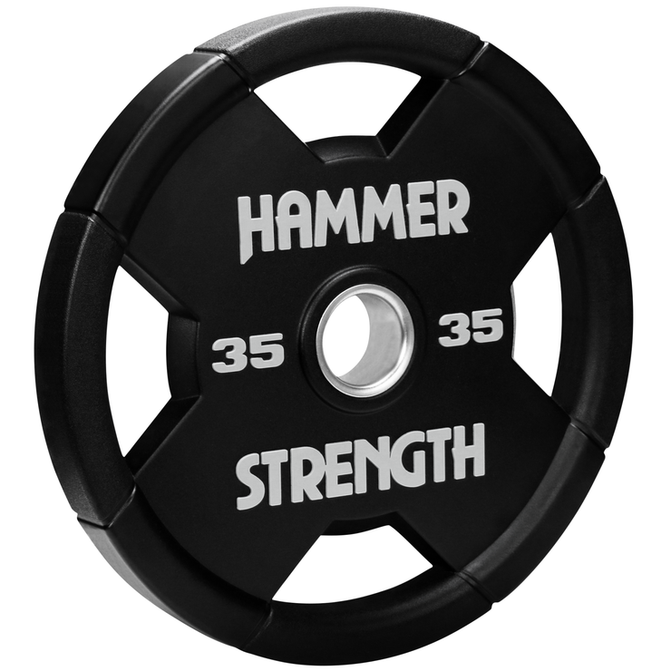 Hammer Strength Urethane Round Olympic Plates - 35 lbs.