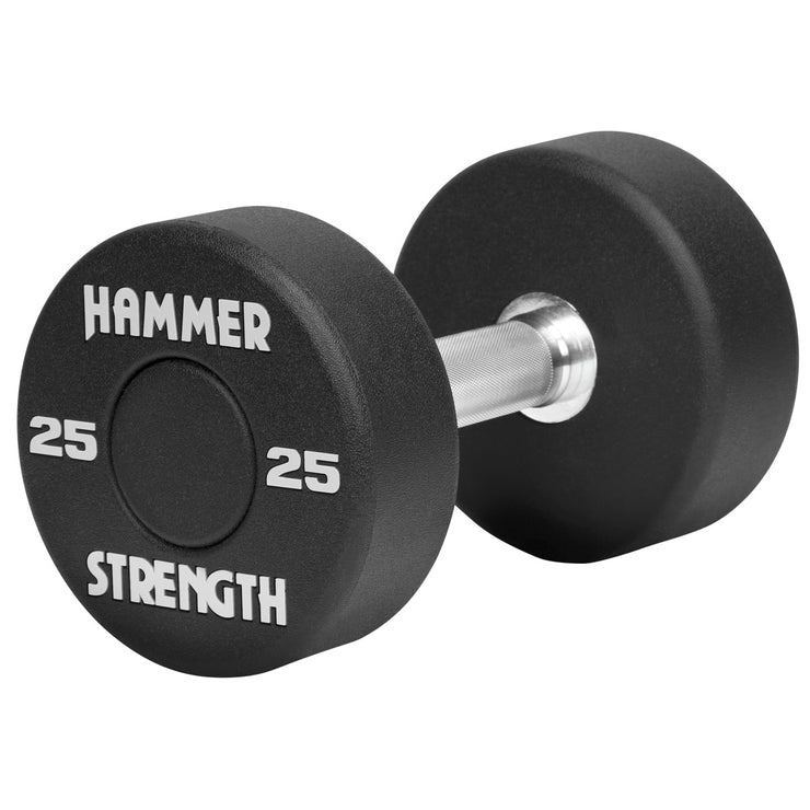 Hammer Strength Round Urethane Dumbbells - 25 lbs.
