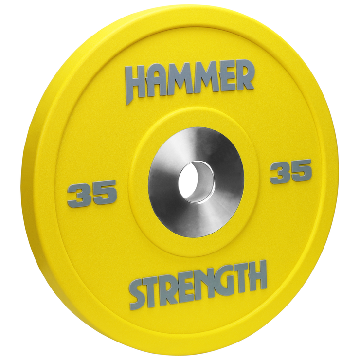 Hammer Strength Urethane Color Bumpers - 35 lbs, yellow