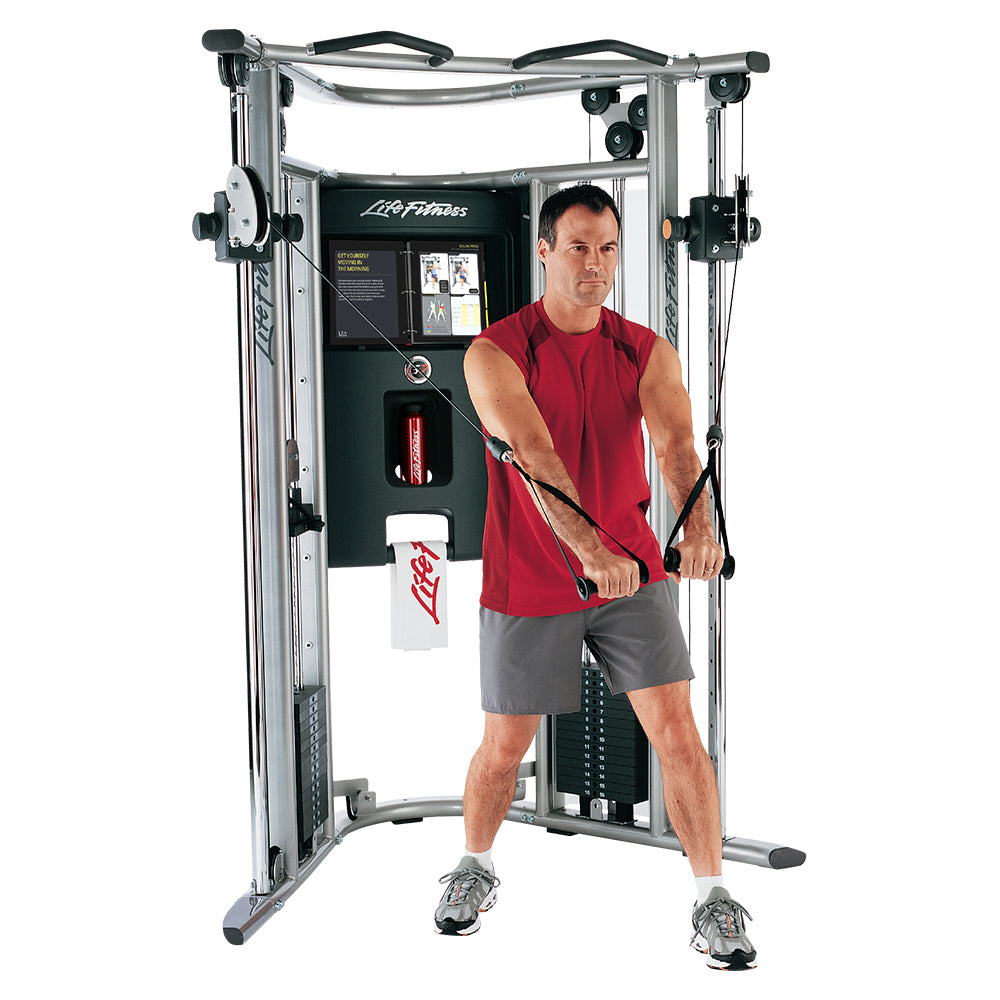 G7 Home Gym with man doing a cable press