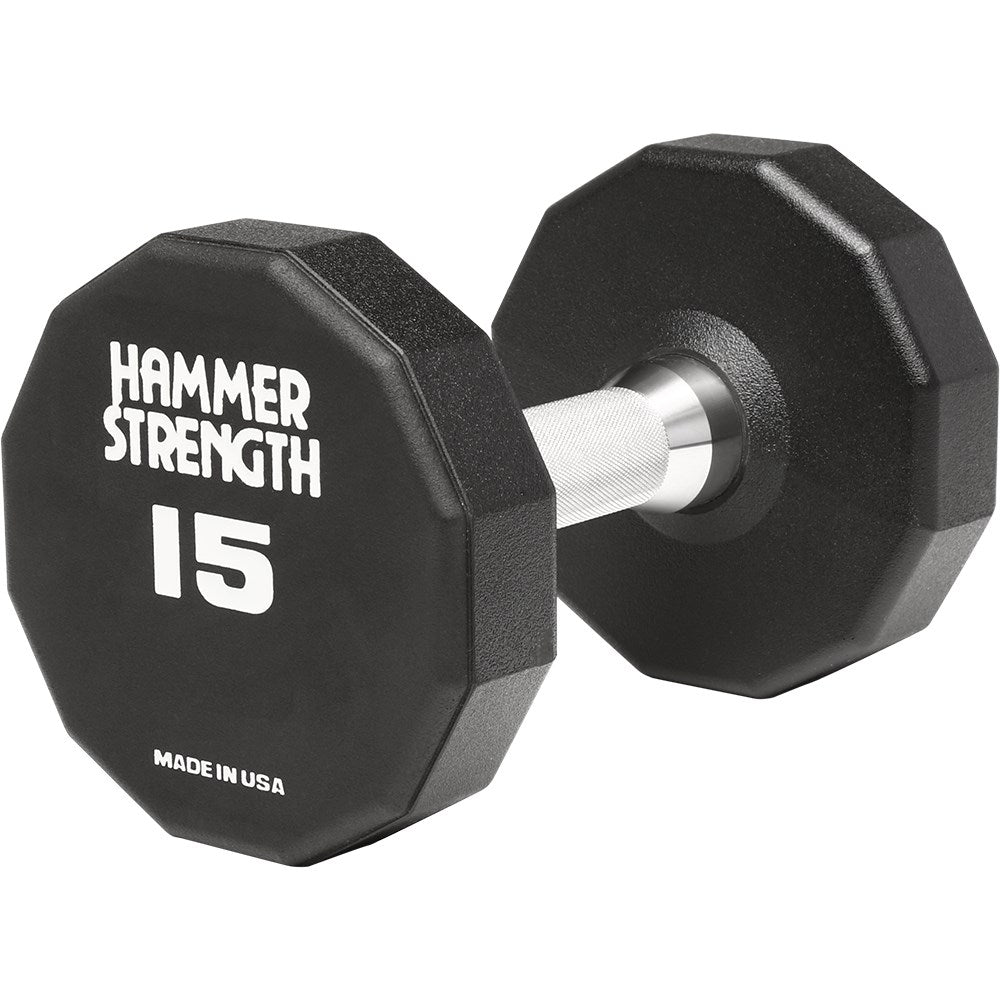 Hammer Strength 12-Sided Urethane Dumbbells - 15lbs