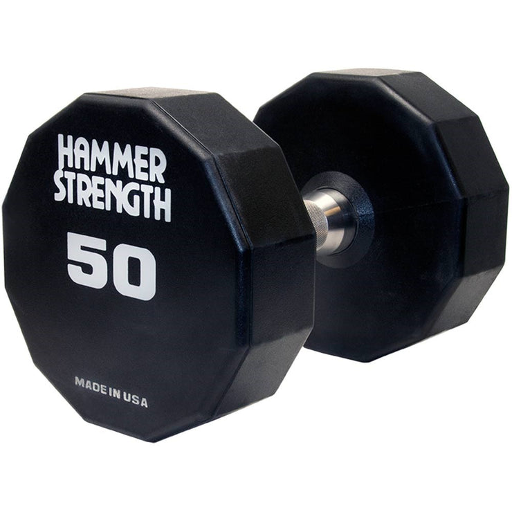 Hammer Strength 12-Sided Urethane Dumbbells - 50lbs