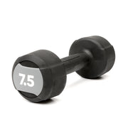 Life Fitness Studio Urethane Dumbbell, 7.5LB - black with grey accents