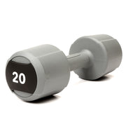 Life Fitness Studio Urethane Dumbbell, 20LB - grey with black accents