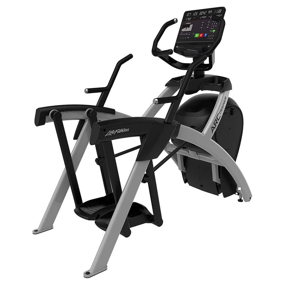 Lower Body Arc Trainer with SL console, arctic silver frame