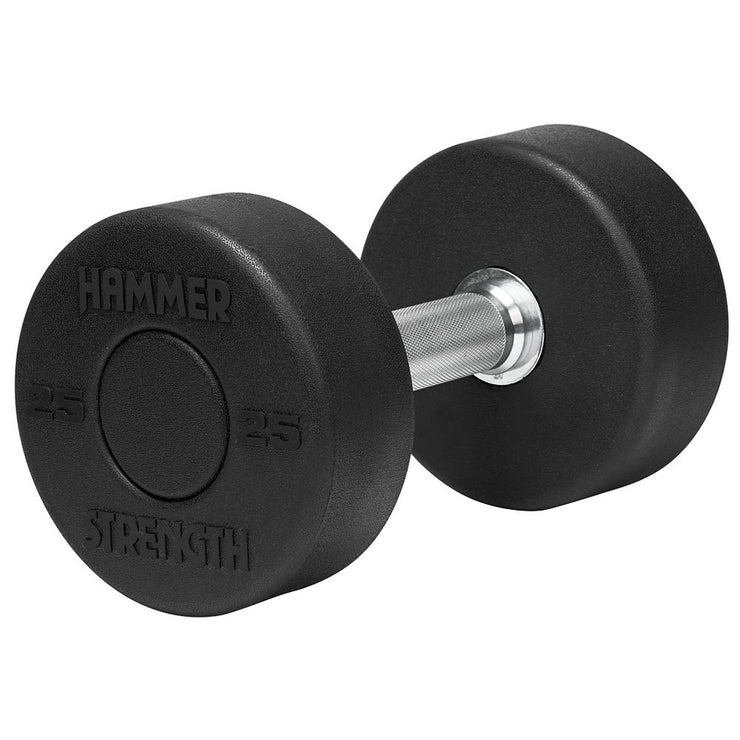 Hammer Strength Round Rubber Dumbbells - 25lbs.