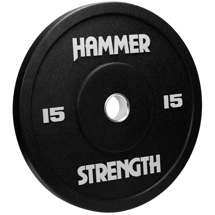 Hammer Strength Urethane Black Bumpers - 15 lbs.