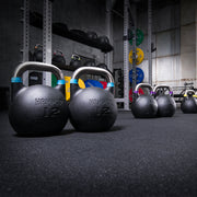 Competition Kettlebells on Gym Floor