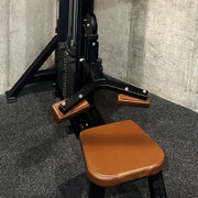 Adjustable seat on Hammer Strength Pulldown/Row
