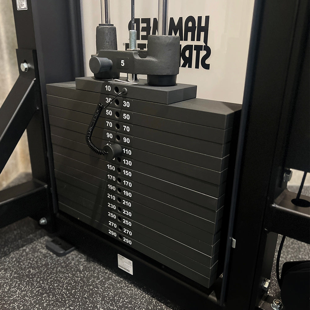 Weight Stack on HD Elite Dual Pulldown/Row