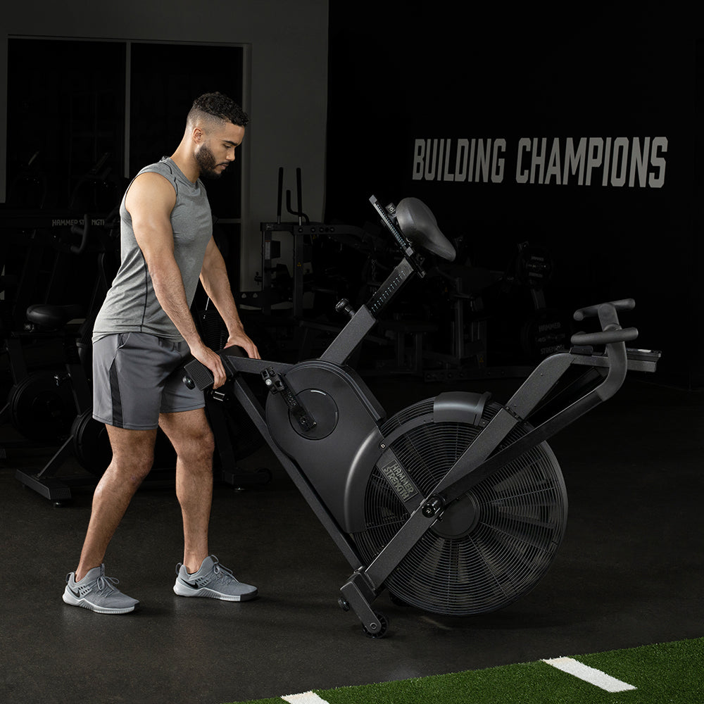 Stationary bike with fan wheel online