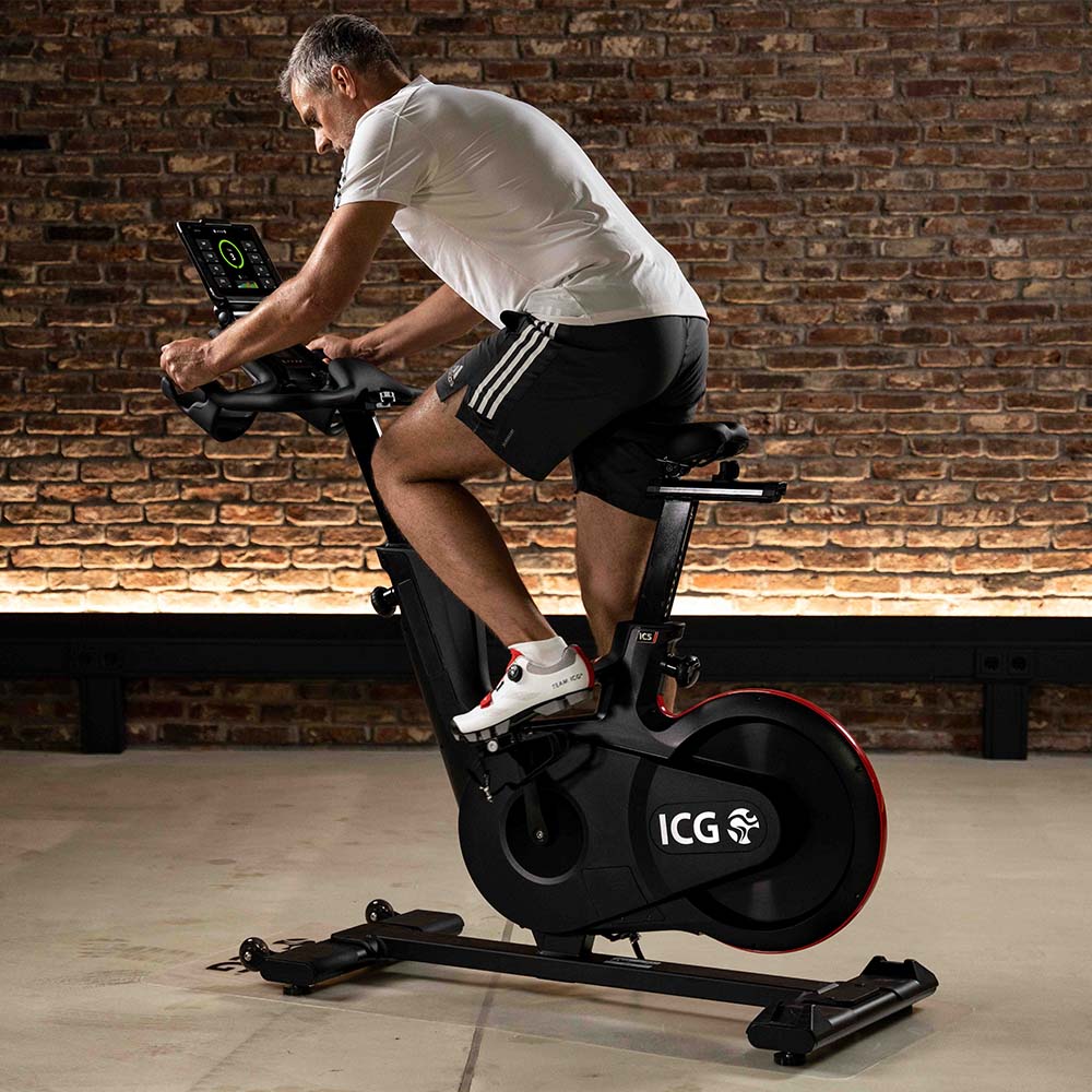 Home Gym Exercise Spinning Bike, Stationary Indoor Cycling with Pluse and  LCD Monitor