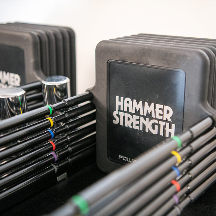 Inside view of Pro 100s with Hammer Strength logo