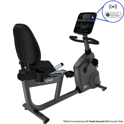 Life Fitness RS3 Recumbent LifeCycle exercise bike with Track Connect 2.0 console; Connect to Apple Watch