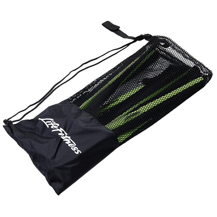 Life Fitness Speed Ladder - folded in bag, lime green