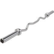 hard chrome unbranded EZ curl bar with bends and four knurling grips